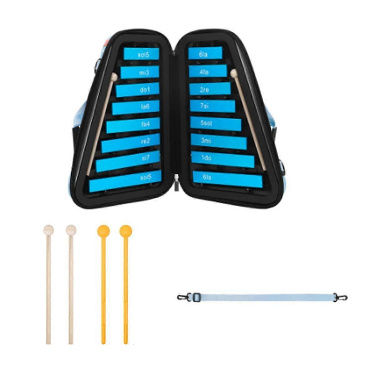 16キーアルミプレート木琴子供複列手ノッキングピアノポータブル啓発打楽器