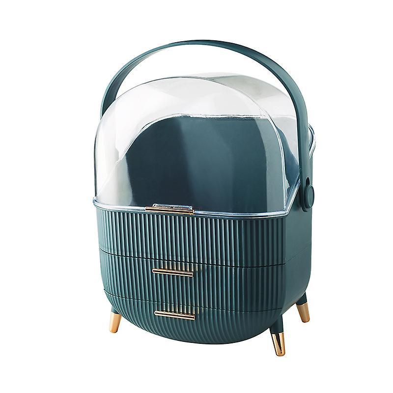 Scatola di immagazzinaggio cosmetica di lusso leggera di grande capacità portatile verde