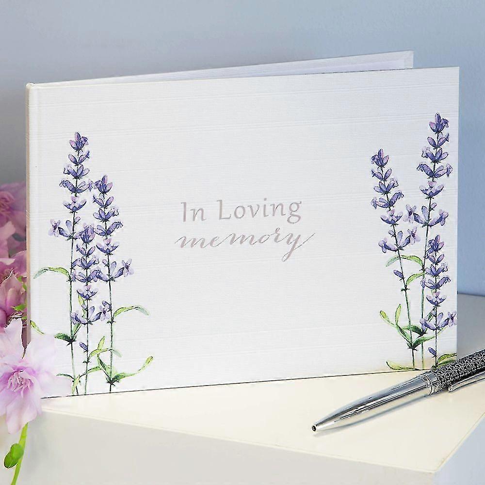 Lavender Design Memory Book Of Condolence
