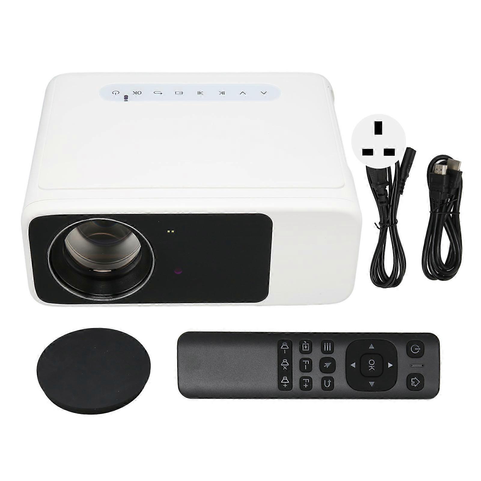 Mini Projector 1080P 380ANSI WiFi BT5.1 4K Decoding Auto Focus Wireless UK Plug