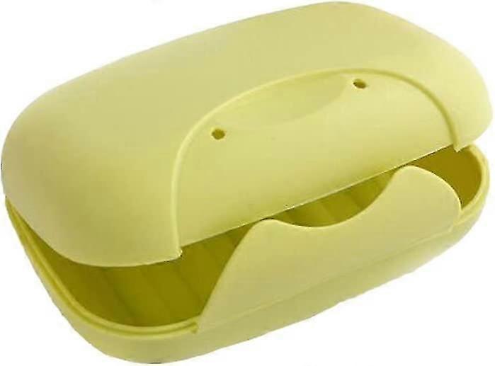 Creative Soap Box For On The Go, Handmade, Waterproof And Leak-proof, With Green Closure,9074