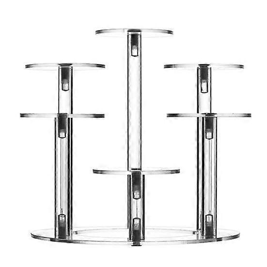 Clear Display Stand Non-slip 6 Stable Collectibles Base Anime Figures Tiers Exhibition Acrylic Riser