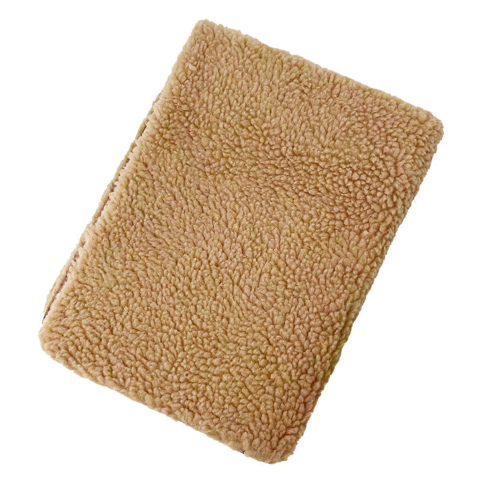 Dog Bed Pad Soft Lamb Wool Comfortable Indoor Brown