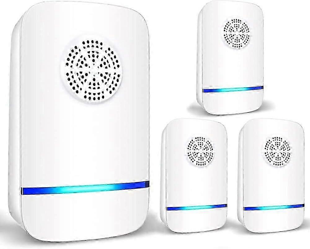 Ultrasonic Pest Repeller 4-Pack, Insect Control, Spider Repellent, Plug-in Indoor Mouse Deterrent, Moth Repellent (Classic 4-Pack)