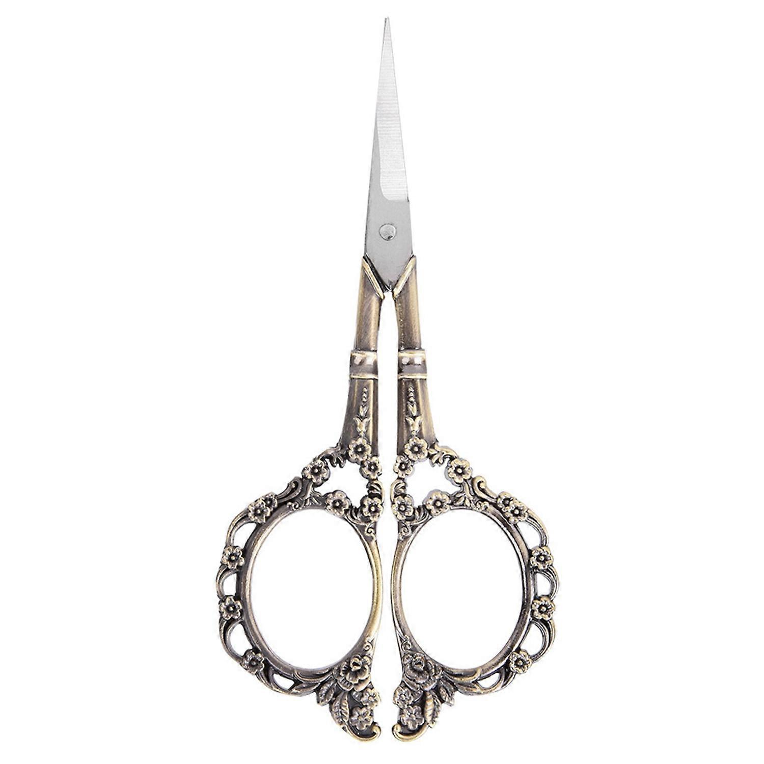 1 قطعة خمر زهرة نمط تطريز مقص الفولاذ المقاوم للصدأ (اللون #1)