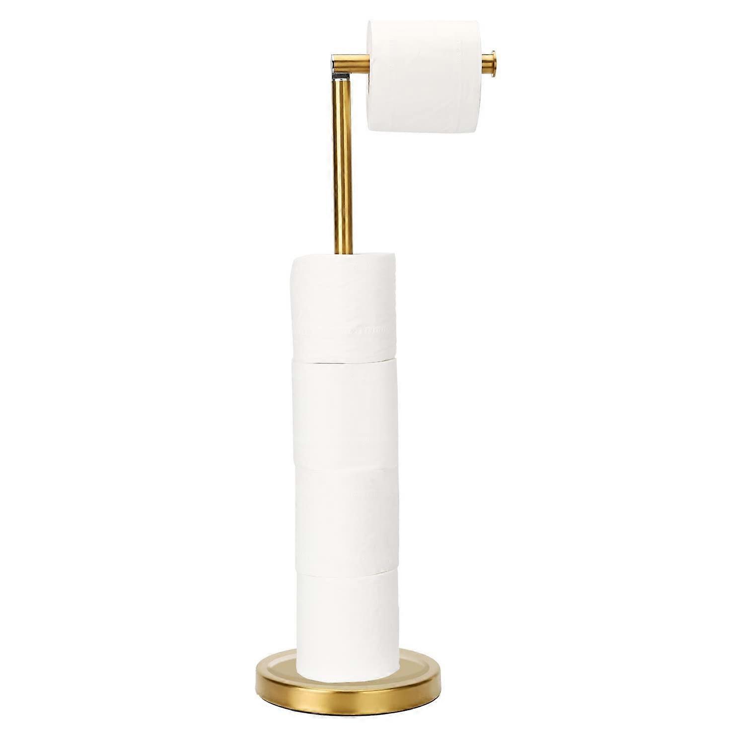 Freestanding Toilet Paper Holder, Holds 4 Rolls, with Heavy Duty Base - Bathroom Storage Solutions