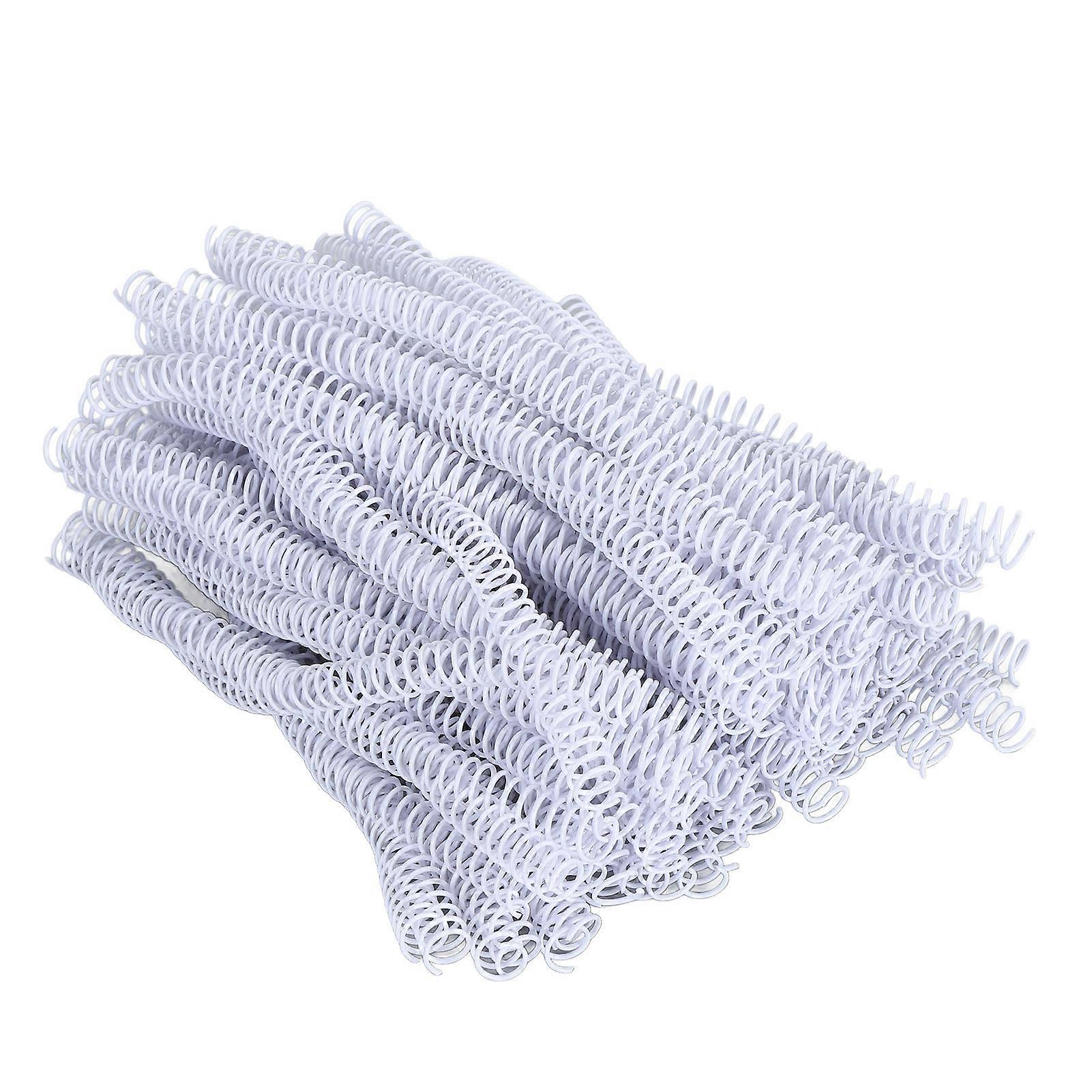 100PCS White Spiral Binding Wire 14.3mm Diameter 48 Teeth 4:1 Pitch for A4 Paper Binding Durable Coil Binding Supplies