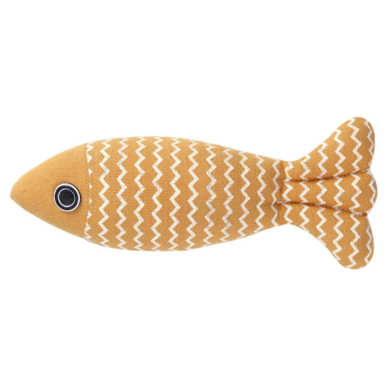 Interactive Funny Stuffed Entertaining for Cat Playing Toy Durable to for Play for Pet for Kitten for Cat Exercise Perfe Yellow