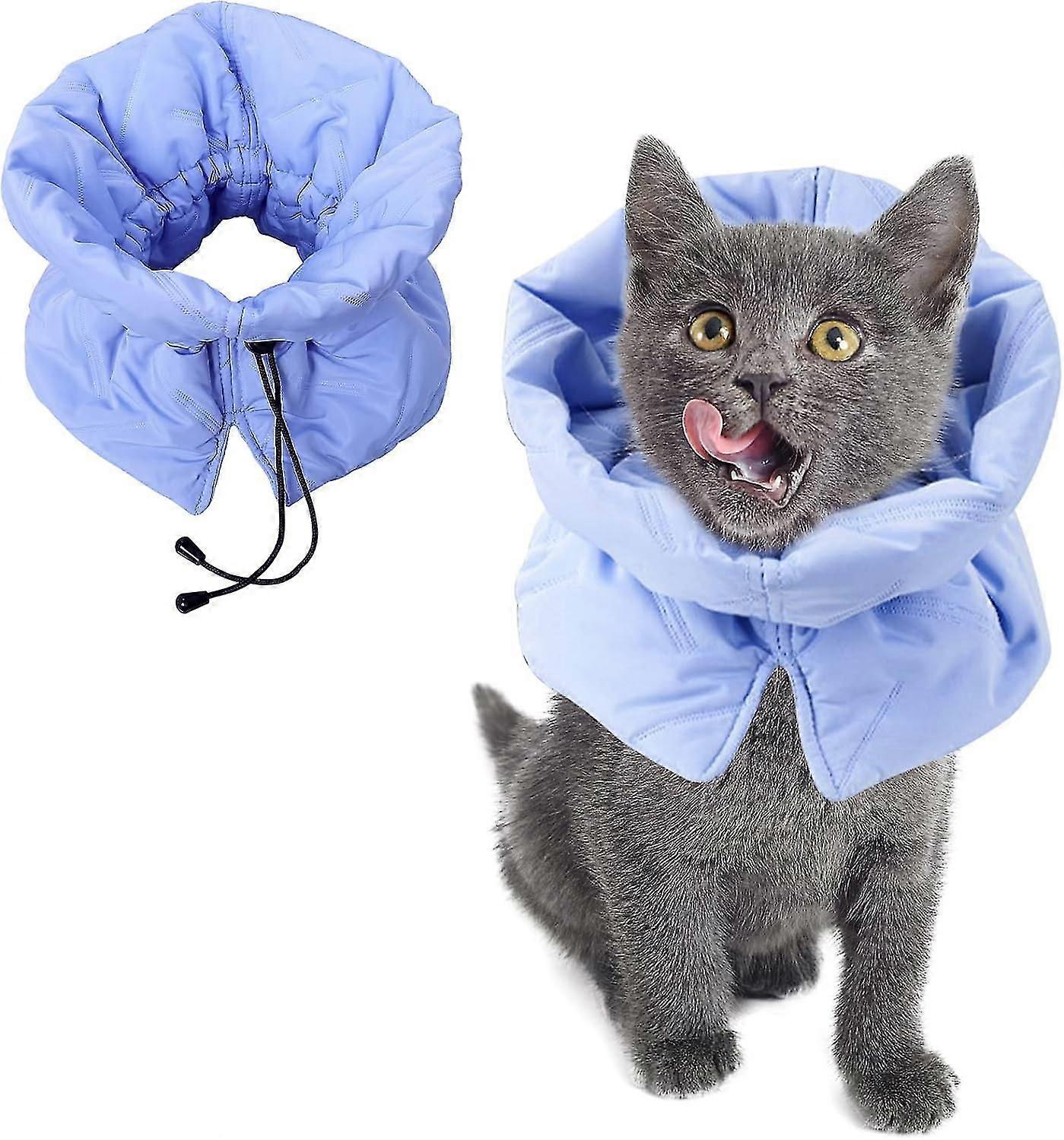 Cat Recovery Collar, Soft Adjustable Cat Cone Alternative, After Surgery Stop Licking and Daily Use (Neck girt 6.3"-9.1")