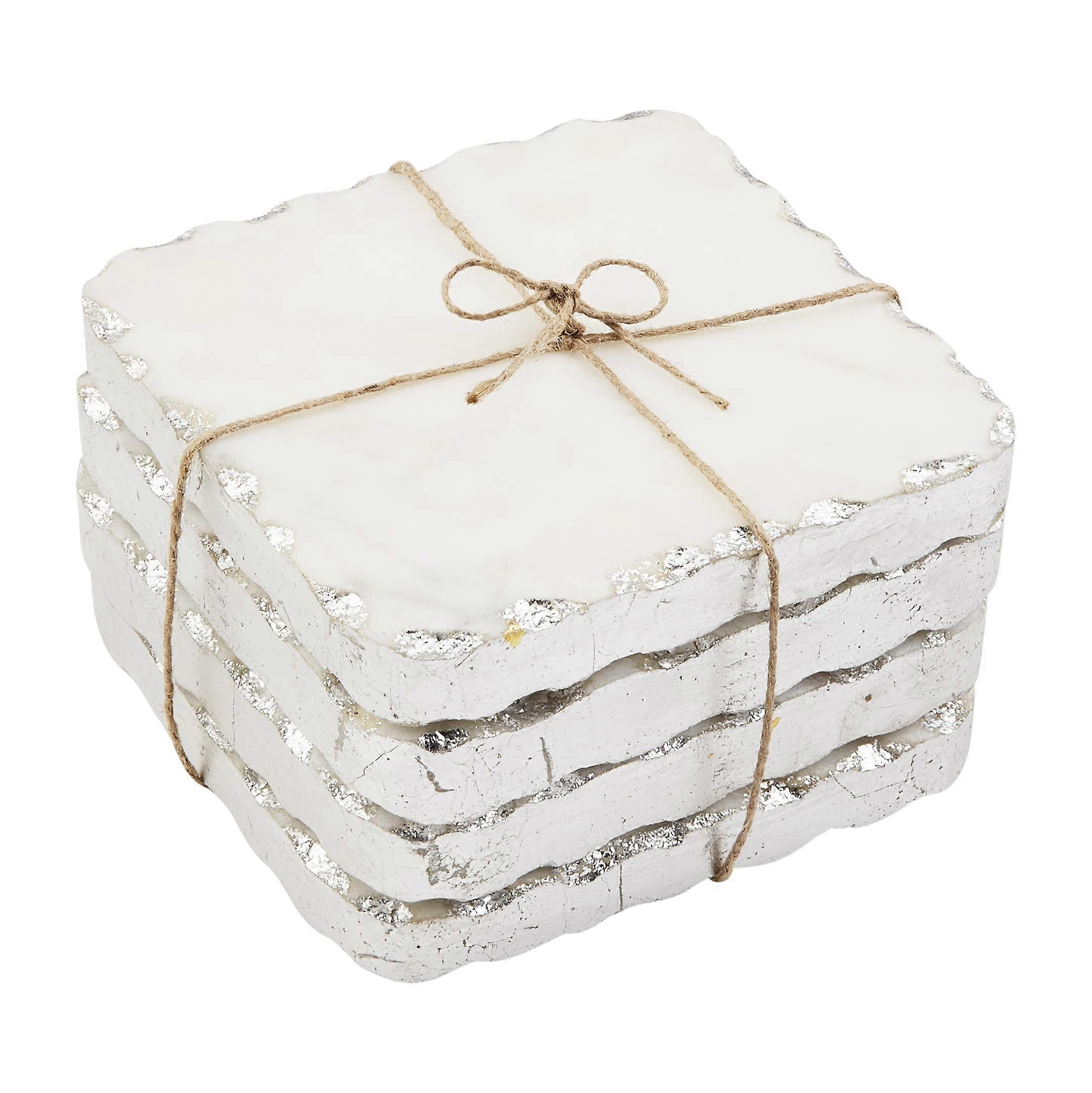 Marble Coaster Set, 4" x 4", 4-Pack
