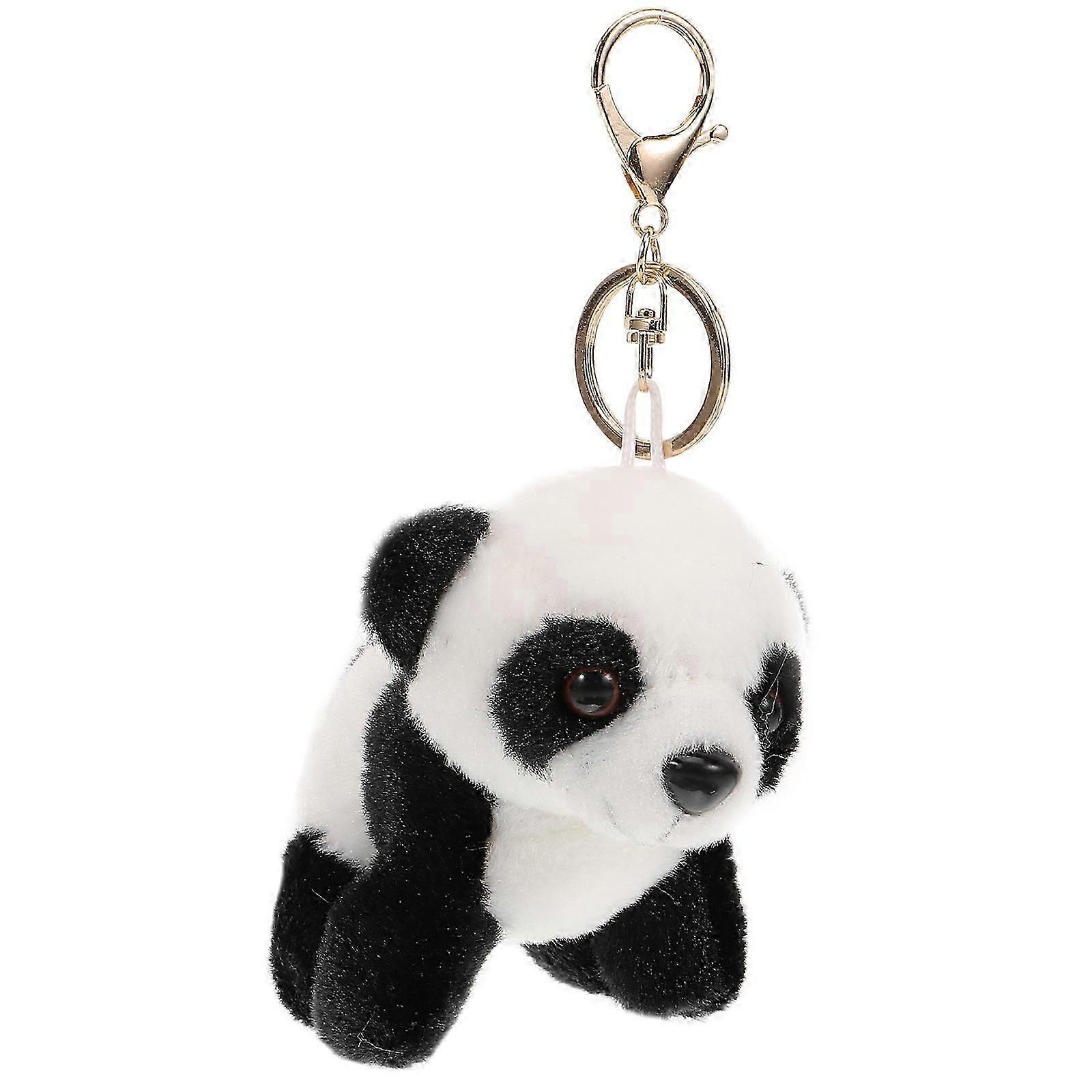 Muhkea pandan muotoinen avaimenperä täytetty eläinavaimenperä riipus laukku riippuva riipus riipus