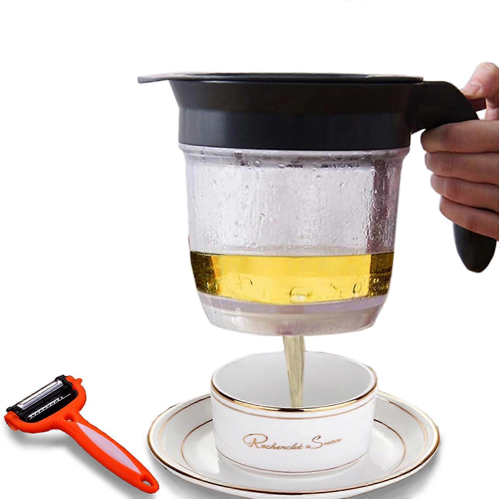 4-Cup Gravy Fat Separator with Bottom Release for Cooking