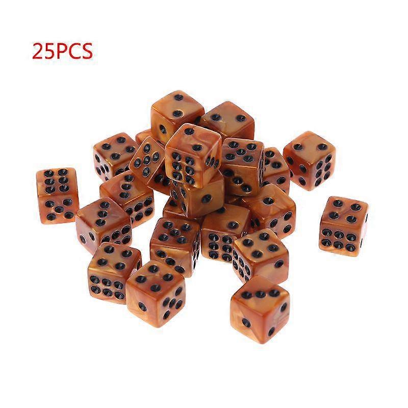 25 Pcs/Set Game Dice Number 12 Square Stripe Creative Dices Party Club Games Lover Gifts