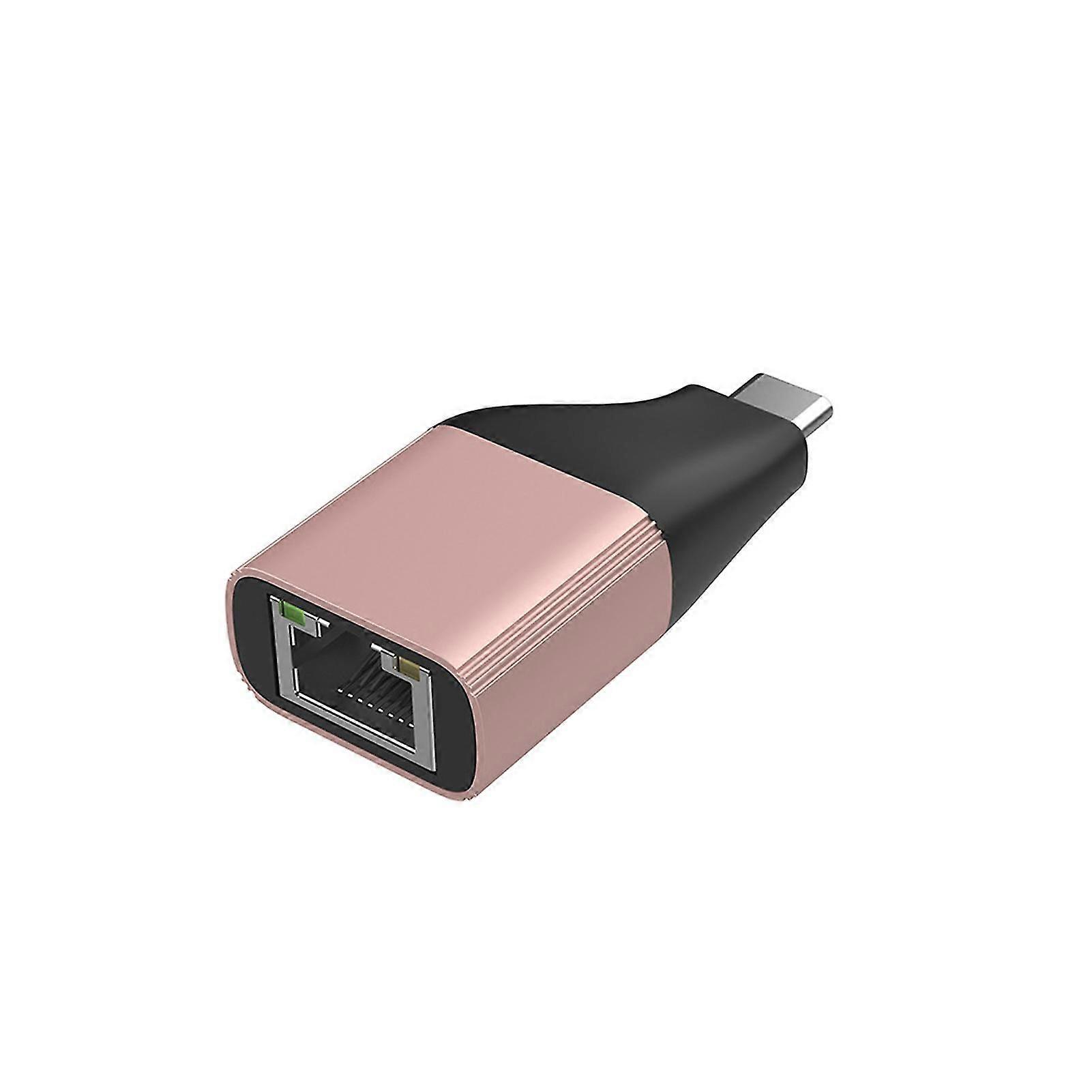 Network Adapter 4K60Hz 1000 Mbps Portable Radian Design Stable Transmission Compact USB C to RJ45 Gigabit Ethernet Adapt