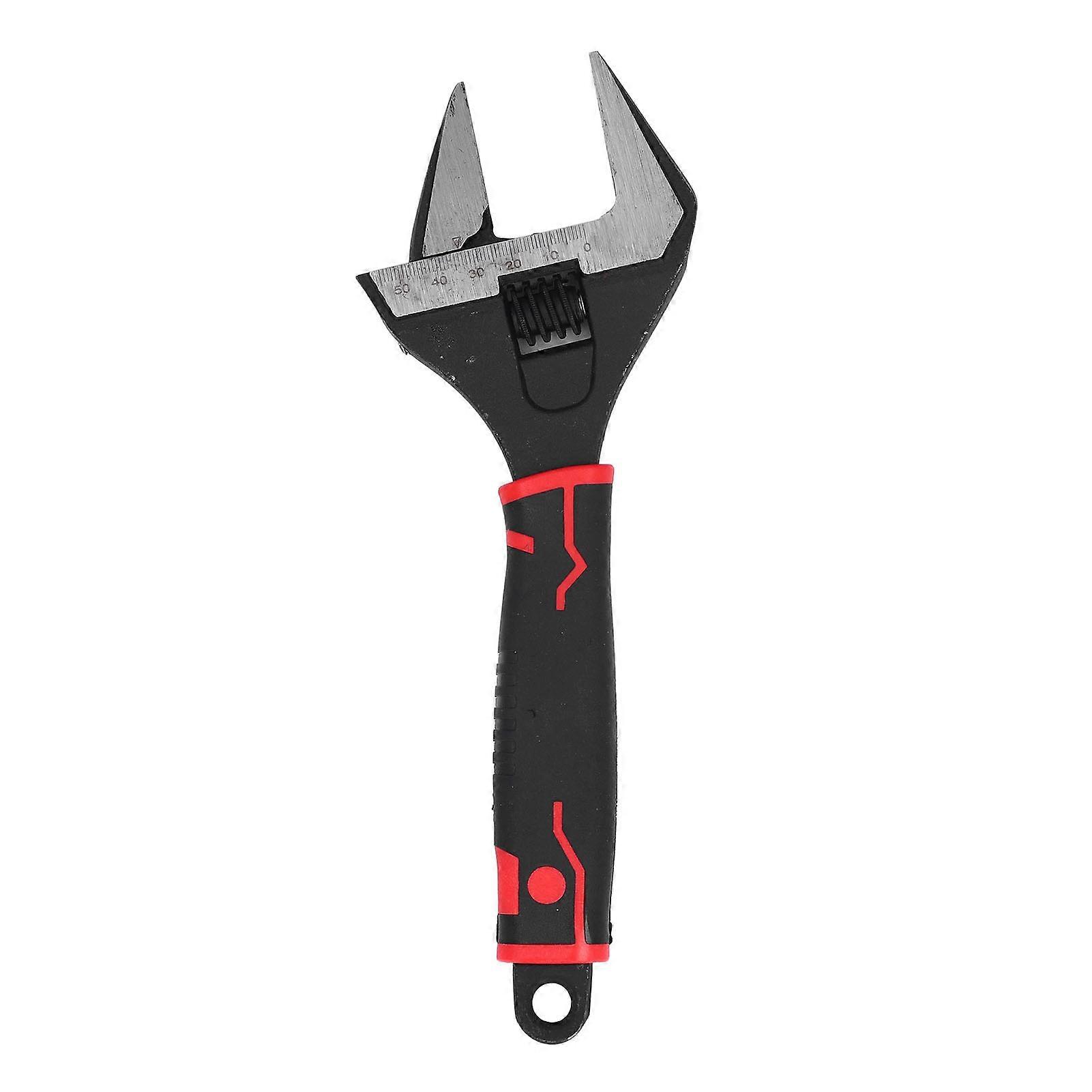 10 Inch Wide Mouth Adjustable Wrench CrV Steel Deep Jaw Manual Repair Spanner for Home Garage Workshop