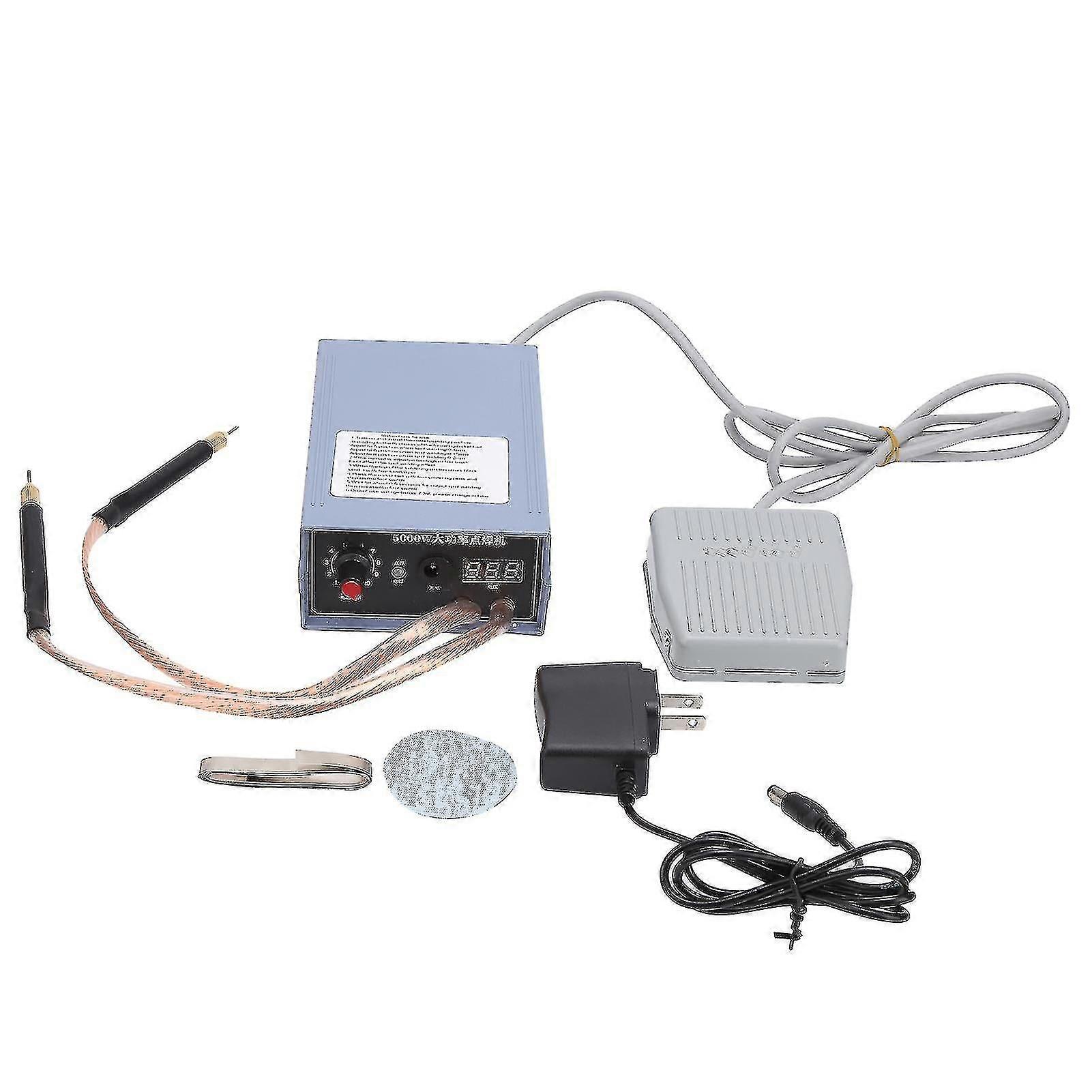 Spot Welding Machine Diy Portable Adjustable For 0.2mm Nickel Strip 18650 Battery 5000wus Plug Ac100-240v