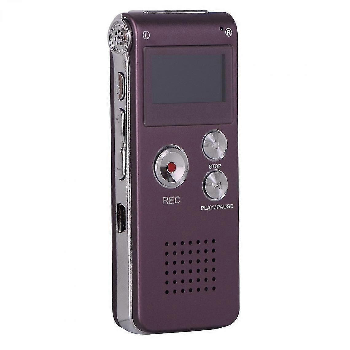 8gb Rechargeable Steel Digital Tape Recorder Digital Tape Recorder Mp3 Player Recording Mini Player |(wine Red)