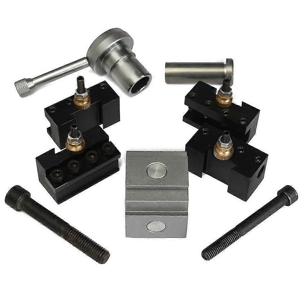 Mini Quick Change Tool Post Holder Kit Set Aluminum Alloy Tool Post Lathe Tools