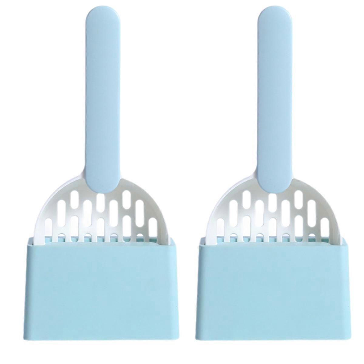 Cat Litter Scoop Cat Litter Scoop with Base Cleaning Cat Litter Box Shovel Kitten Toilet Cleaning Tools Pet Supplies B