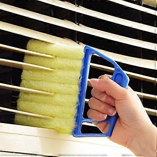 Blue Handheld Mini Blind Cleaner with 7 Removable Microfiber Covers