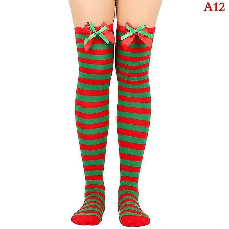 Julepynt, sokker stripete, lang julepynt