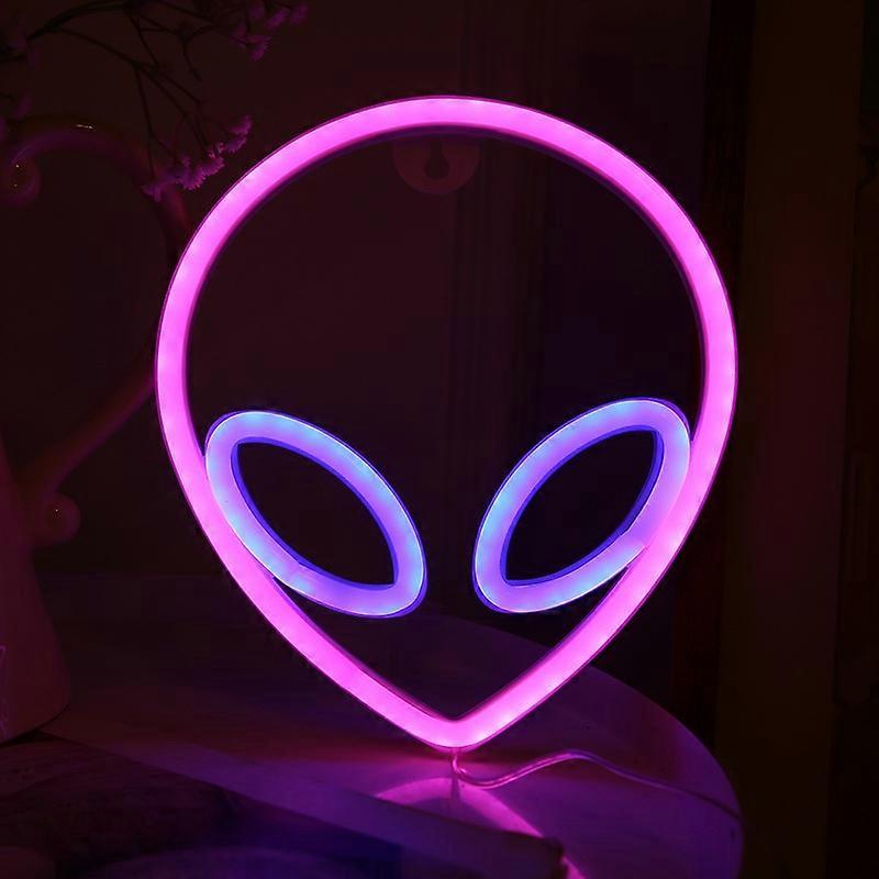 LED Personalized Neon Decorative Light Modeling Light USB Battery Box Dual Purpose, Spec: Alien