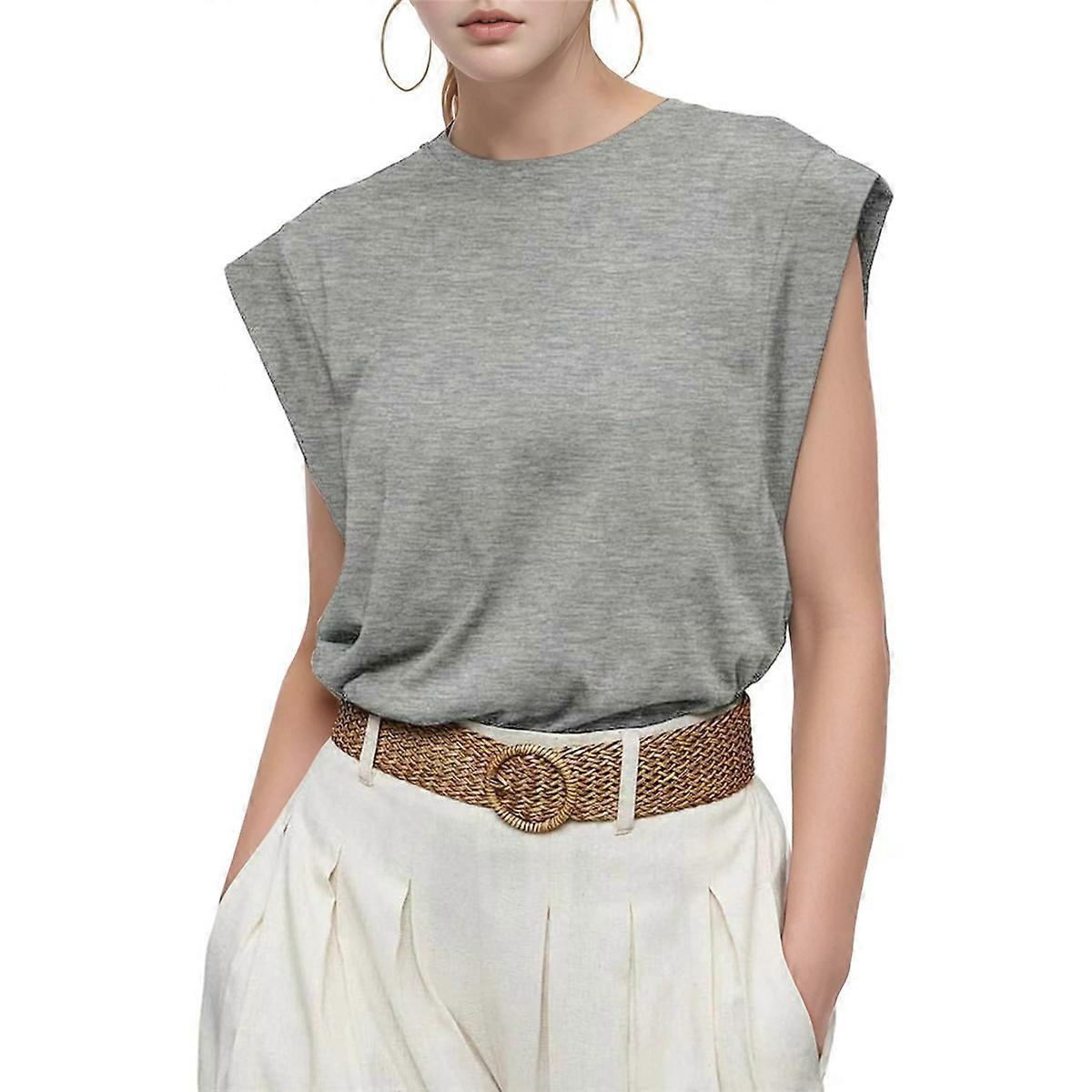 Women Summer Casual Tank Gray L
