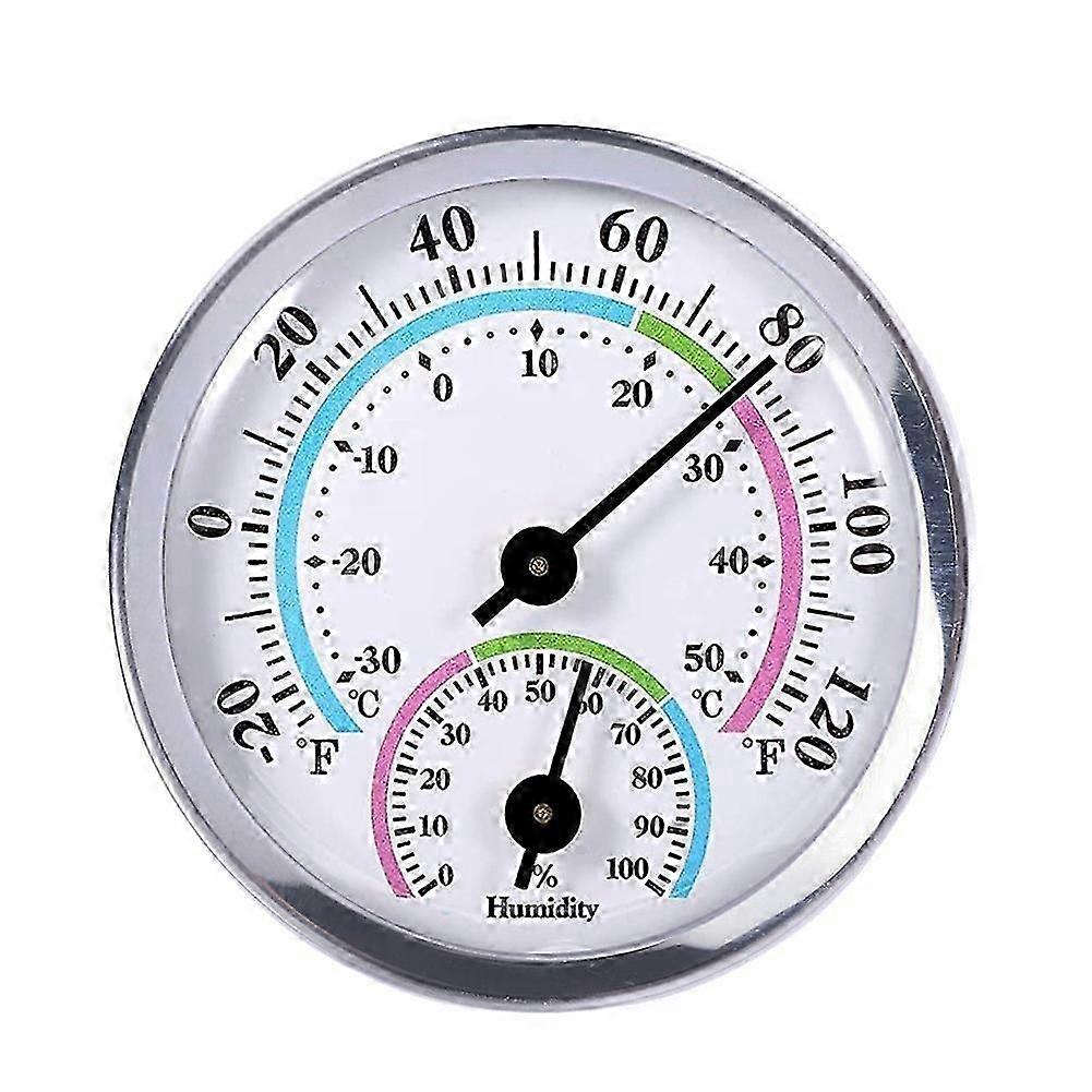 Mini 2 in 1 Thermometer Hygrometer -30 Celsius-50 Celsius Metal Shell Humidity Temperature Meter Mo