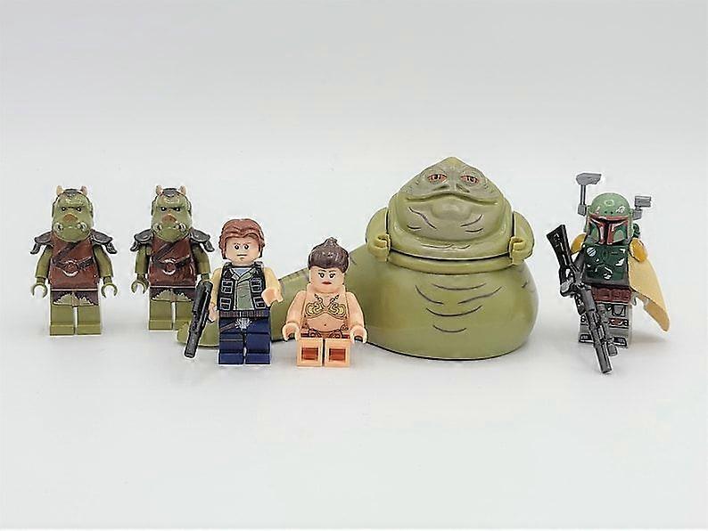 Star Wars Custom Jabba Set Han Solo Slave Leia Boba Fett 6pcs