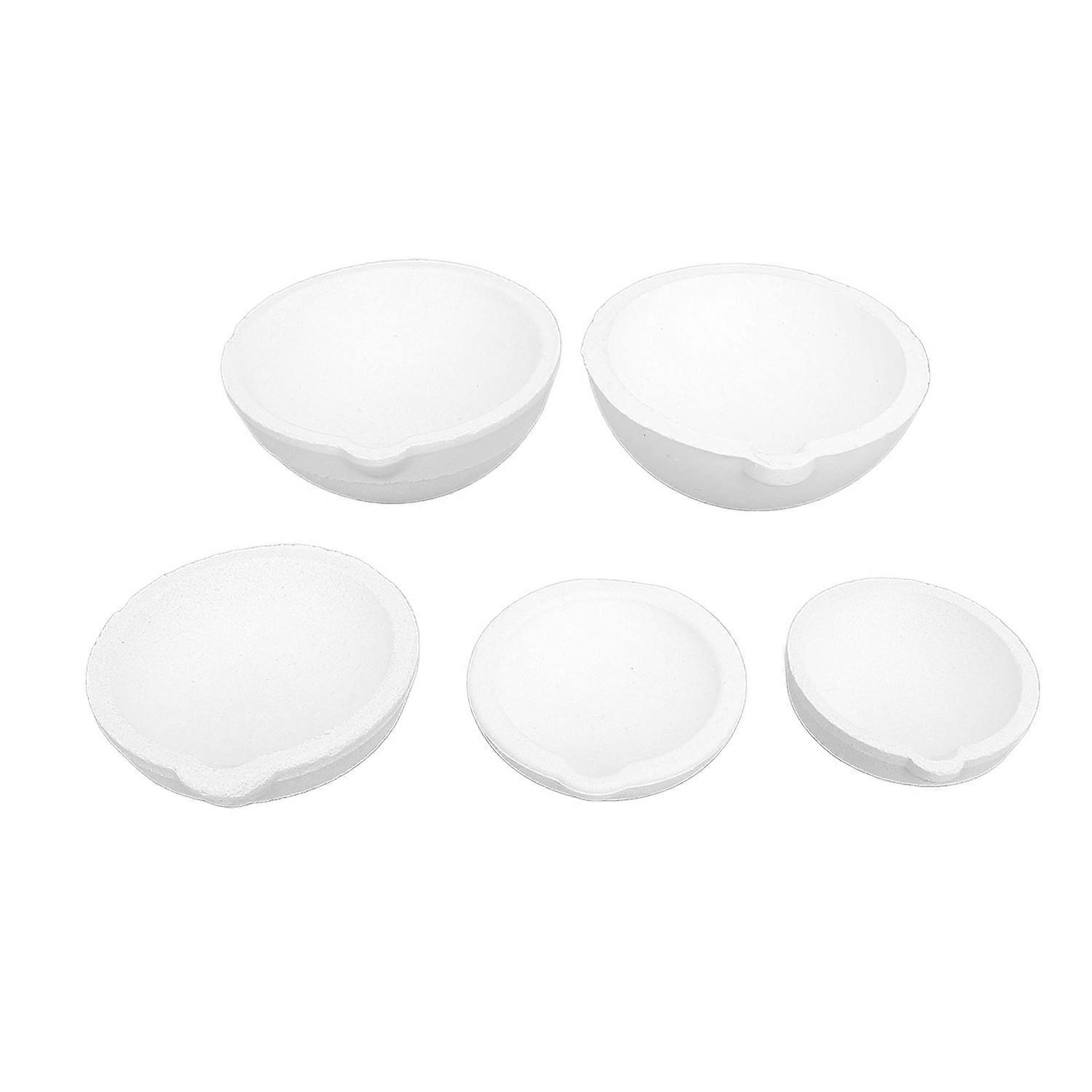 5PCS Set Quartz Crucibles High Temperature Resistant Multifunctional Jewelry Refining Casting Pot