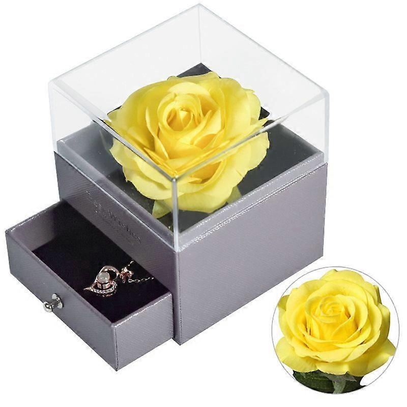 الوردة المحفوظة ، إلى الأبد الوردة الحمراء مجوهرات مربع هدية ، الورود أبدا الذابلة زهرة الأبدية للحبيب ، هدية هدية عيد ميلاد للنساءنوع 8