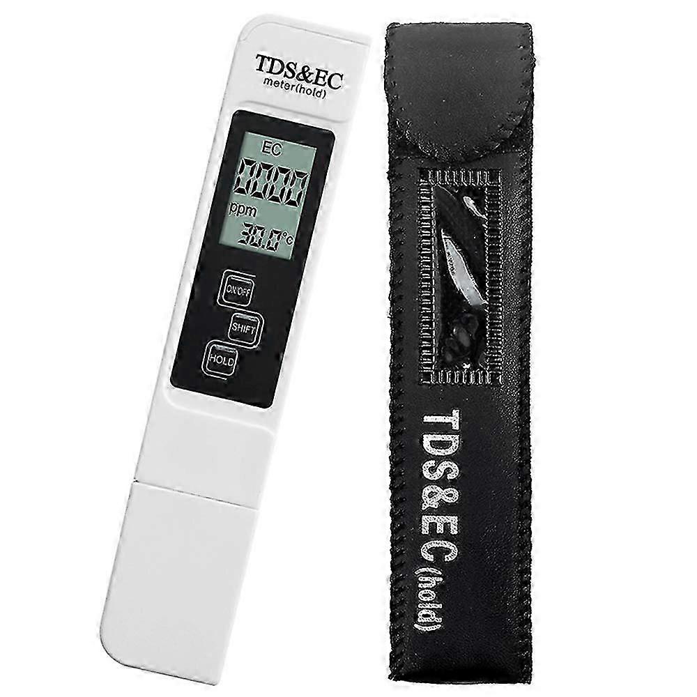 3-in-1 Digital Multi-Function Tester TDS EC and Temperature Meter with Large Digital LCD Display Water Quality Monitor for Drinking Water, Hydroponics