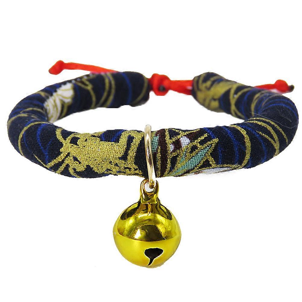 Adjustable Printed Collar with Necktie and Bell for Pets