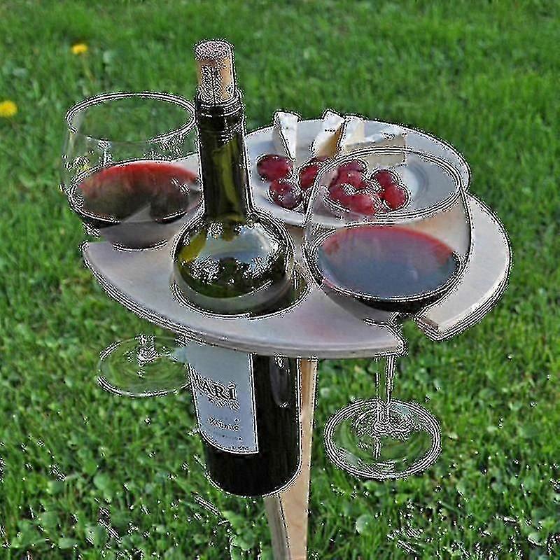 طاولة نبيذ قابلة للطي طاولة نبيذ خارجية طاولة نبيذ خشبية زجاجية محمولة في الهواء الطلق للتخييم نزهة شاطئ # xxd002 JR2025032600339