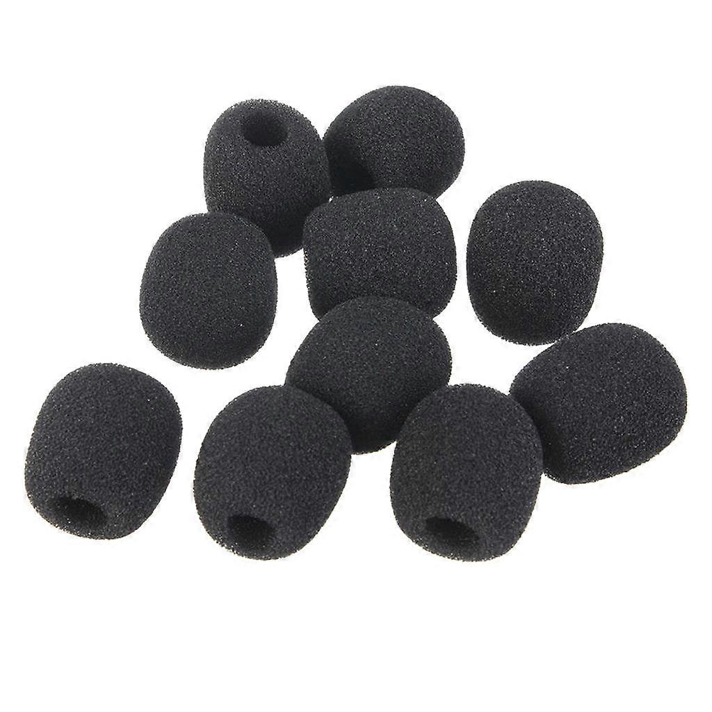 10x Mini Revers Headset Mikrofonabdeckung Schaumstoff Windschutzscheibe Windschutzscheibe 18mm x8mm