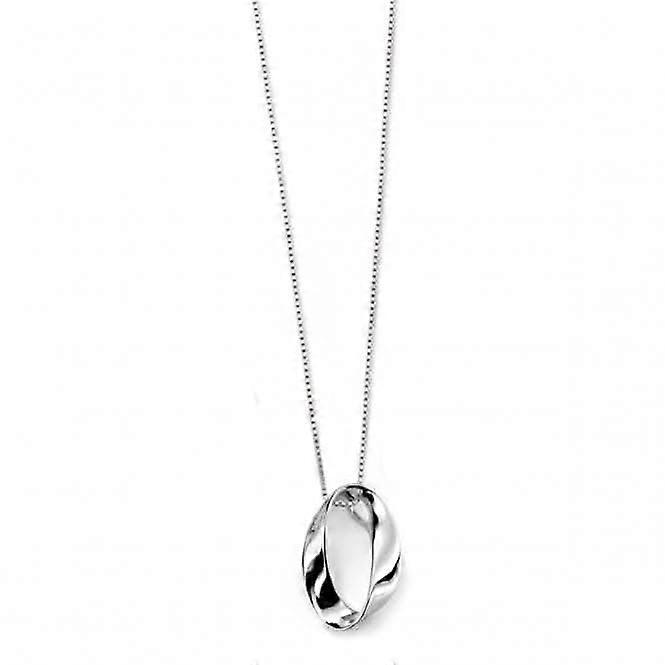 Beginnings Sterling Silver Open Twist Oval Pendant P3446