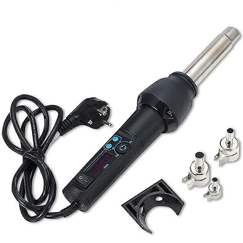热风枪 650W 100~480°C 塑料焊枪 120 L/min 焊接焊枪可调 LCD 专业热风枪，用于焊接收缩