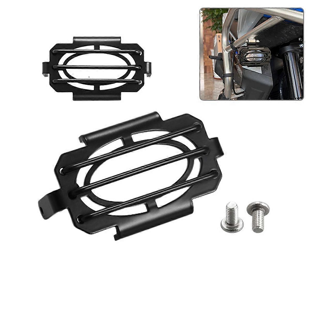 Protection Phare Antibrouillard Zontes 368G - Grille Métal Noir, Résistante Aux Impacts, Pour Feux LED, Accessoire Moto