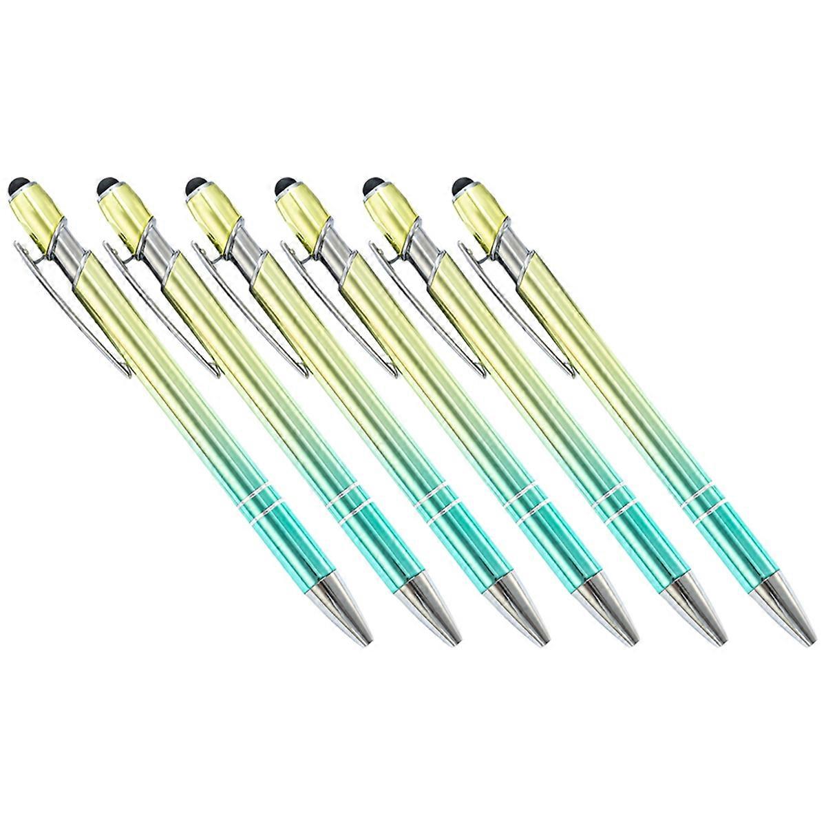 50pcs Gradient Metal Ballpoint Pens Touchscreen Ball Pen C