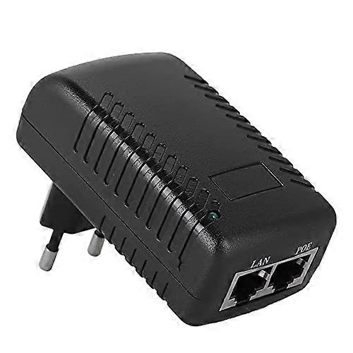 PoE Injector Adapter for IP VoIP Phones and Security Cameras, Compatible with 802.3af/802.3at, 48V Power Supply