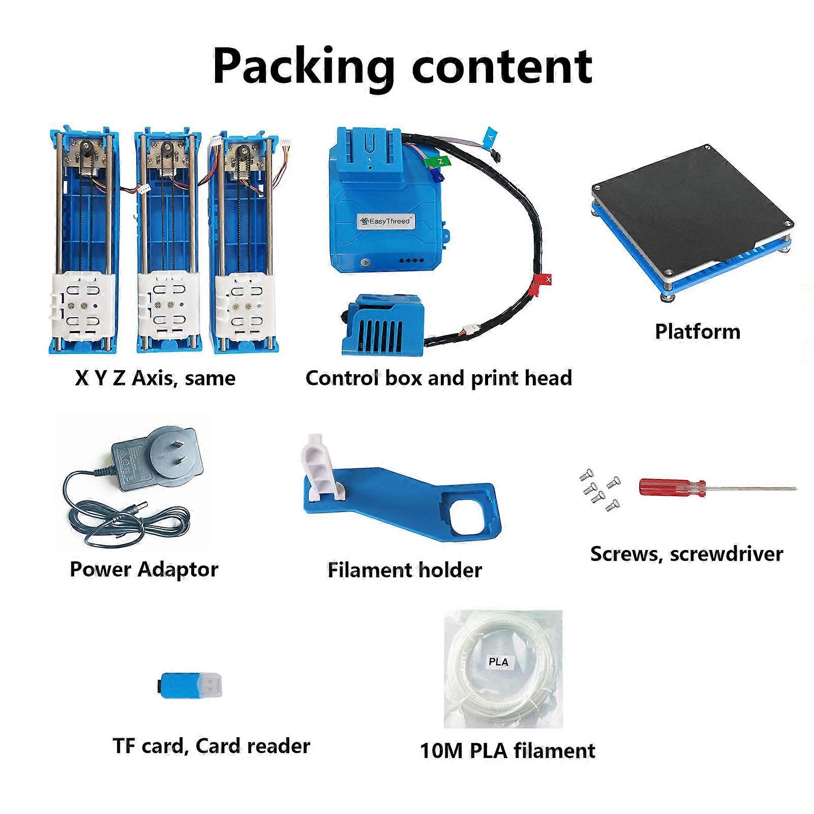 מדפסת תלת מימד לילדים 100x100x100 מ"מ גודל הדפסה התקנה קלה ניידת אילם מיני מדפסת שולחנית