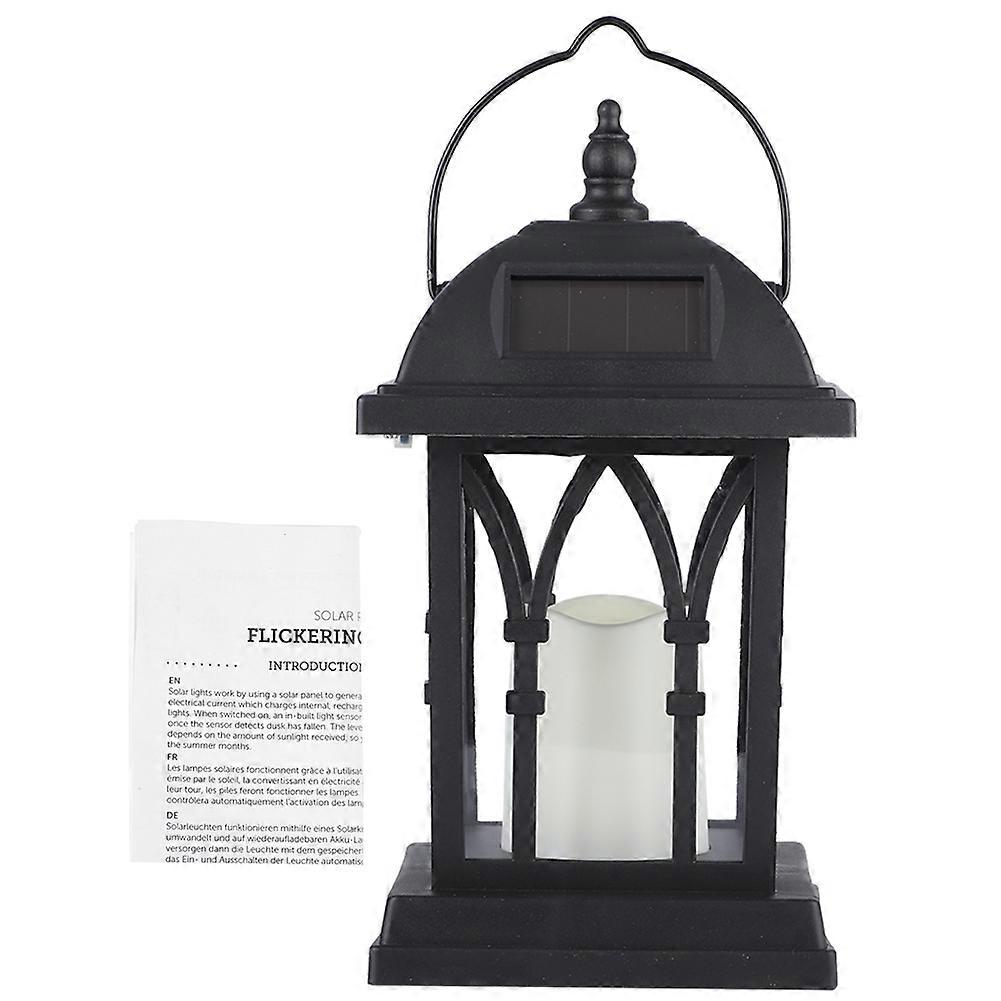 Outdoor Hanging Solar Candle Lantern LED Candle Flame Light for Garden Courtyard Patio Decoration