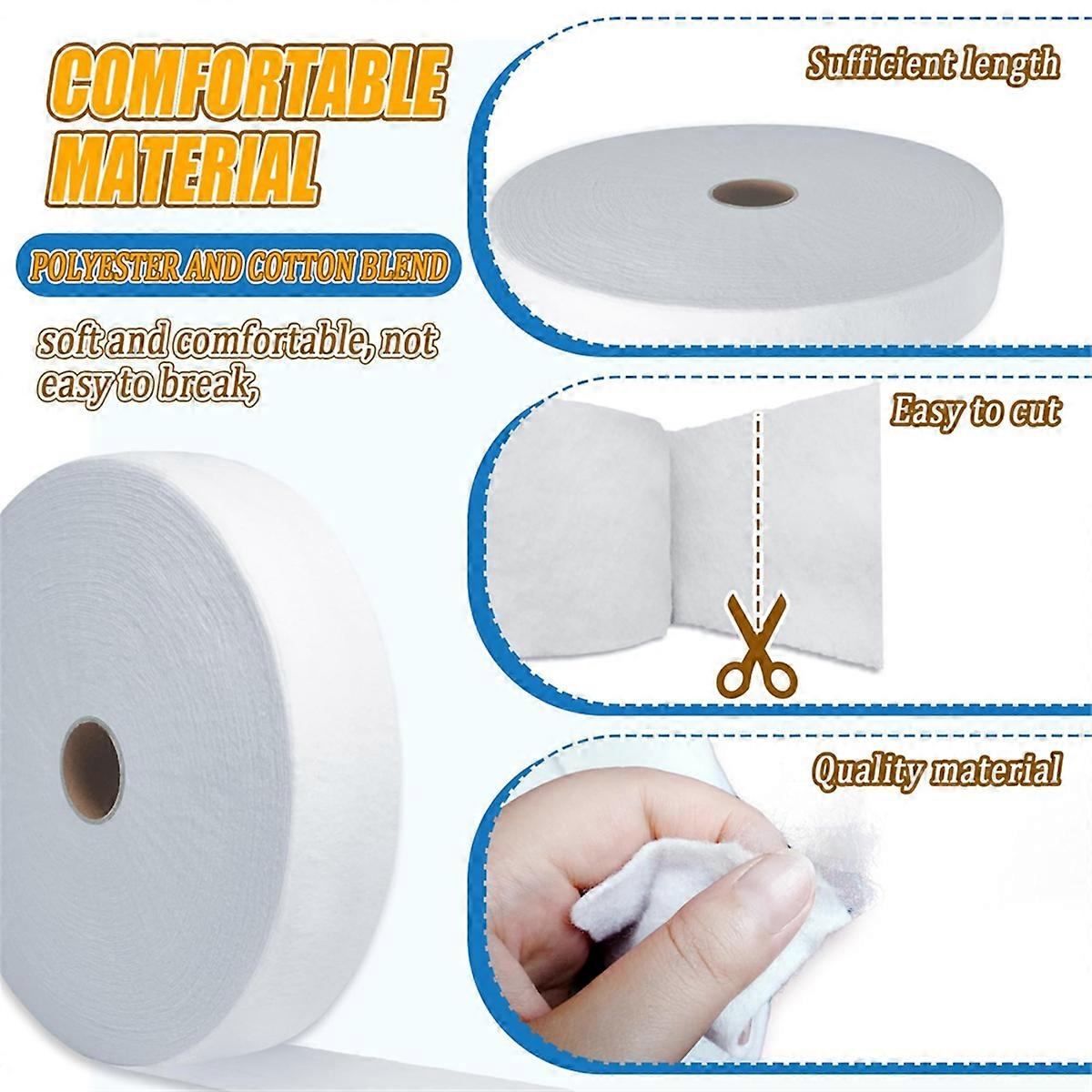 2 Roll quilting batting rolls Batting Strip 2.5inch Cotton Quilt Batting
