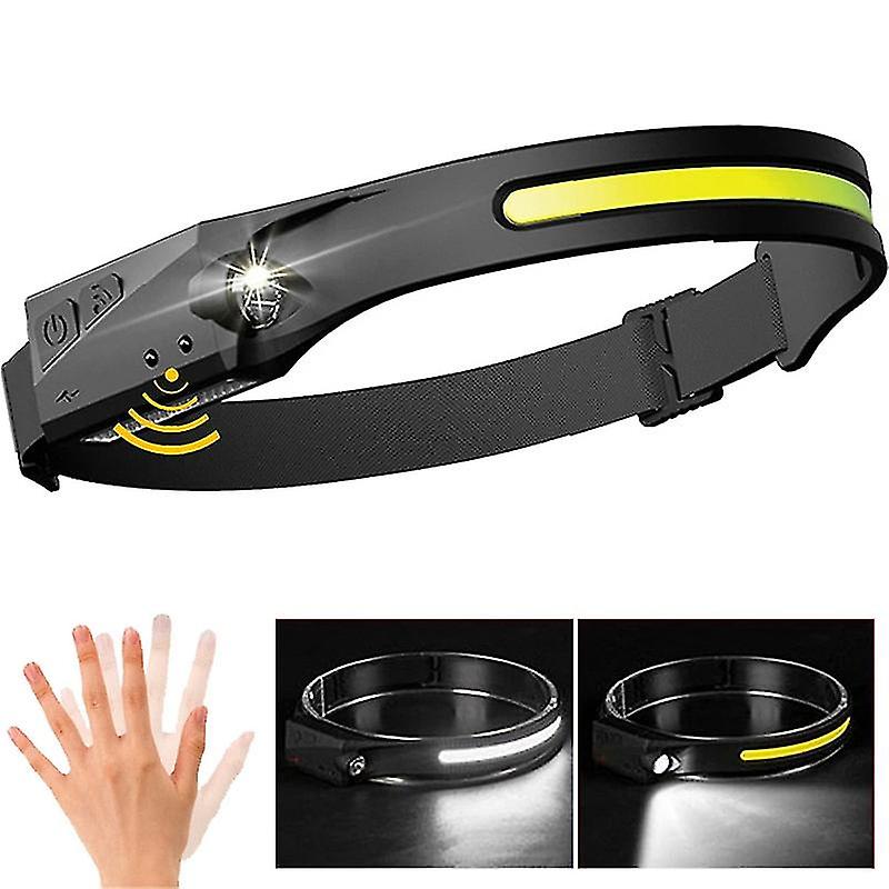 5 Lighting Modes Cob Led 90000lm Headlamp Sensor Headlight Usb Rechargeable Head Lamp Flashlight Torch Work Light