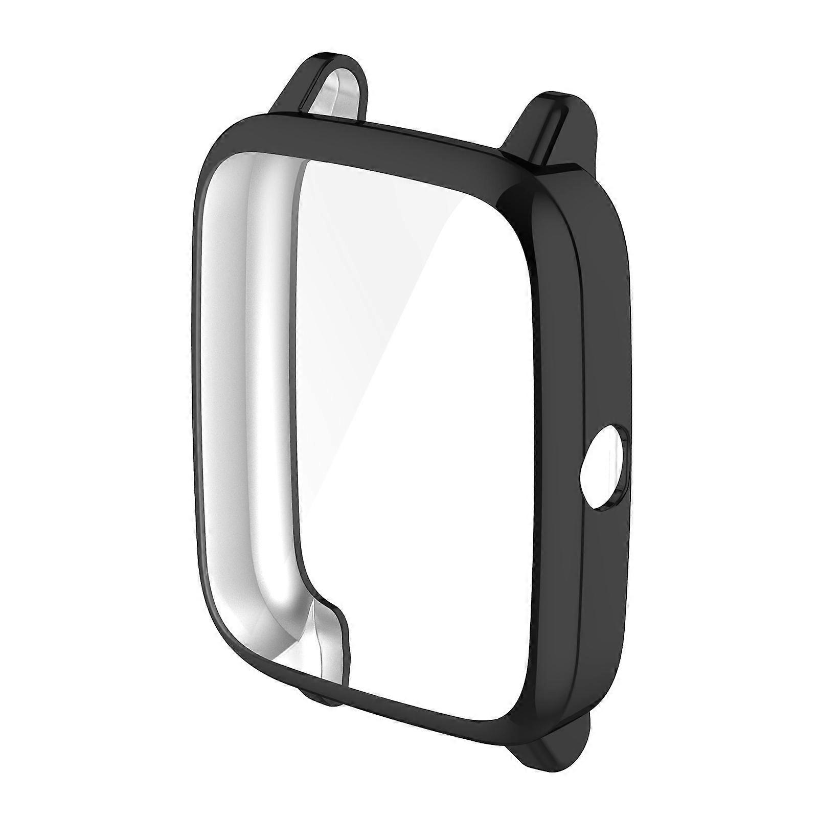for ID205L/SW021 Watch for Case Durable Screen Protector Shockproof Wear Resistant for Shell for Smart Watch TPU Cover  Black