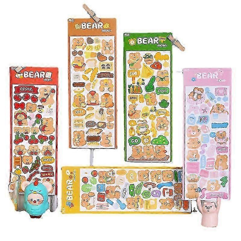 2Pcs Sticker Pack Cute Handbook Journal Cartoon Material Waterproof No436