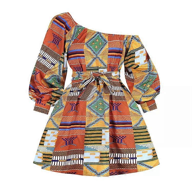 Long-Sleeved Dress-Sexy Slant Collar,Ladies Size L-80239012,L