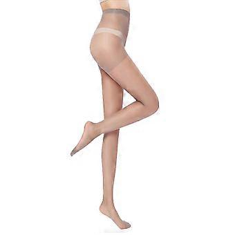 Vrouwen super sexy glanzende transparante controle op voet panty's met zijden kousen