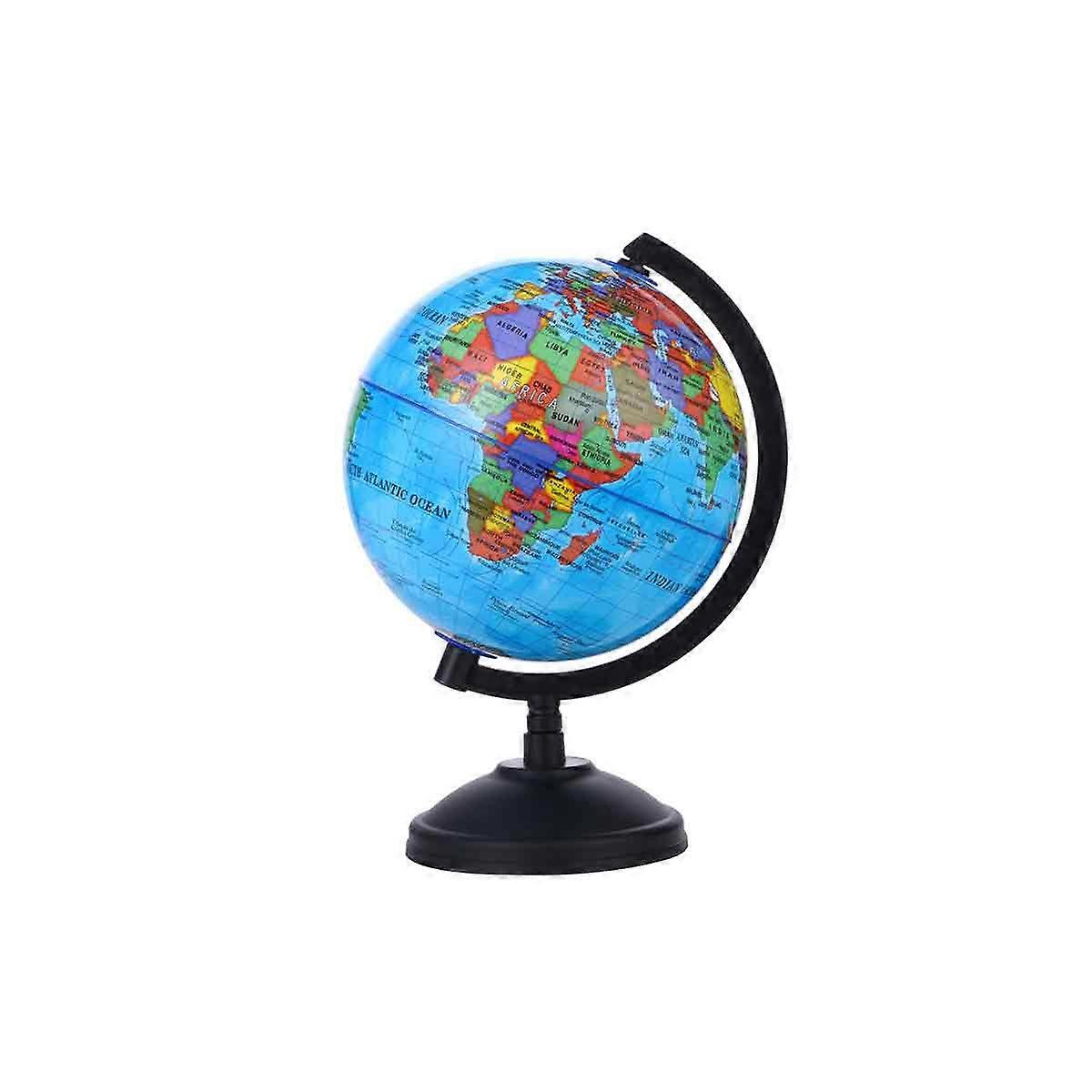 Educational Rotating Globe, Decorative Earth World Globe, Vibrant Blue Oceans