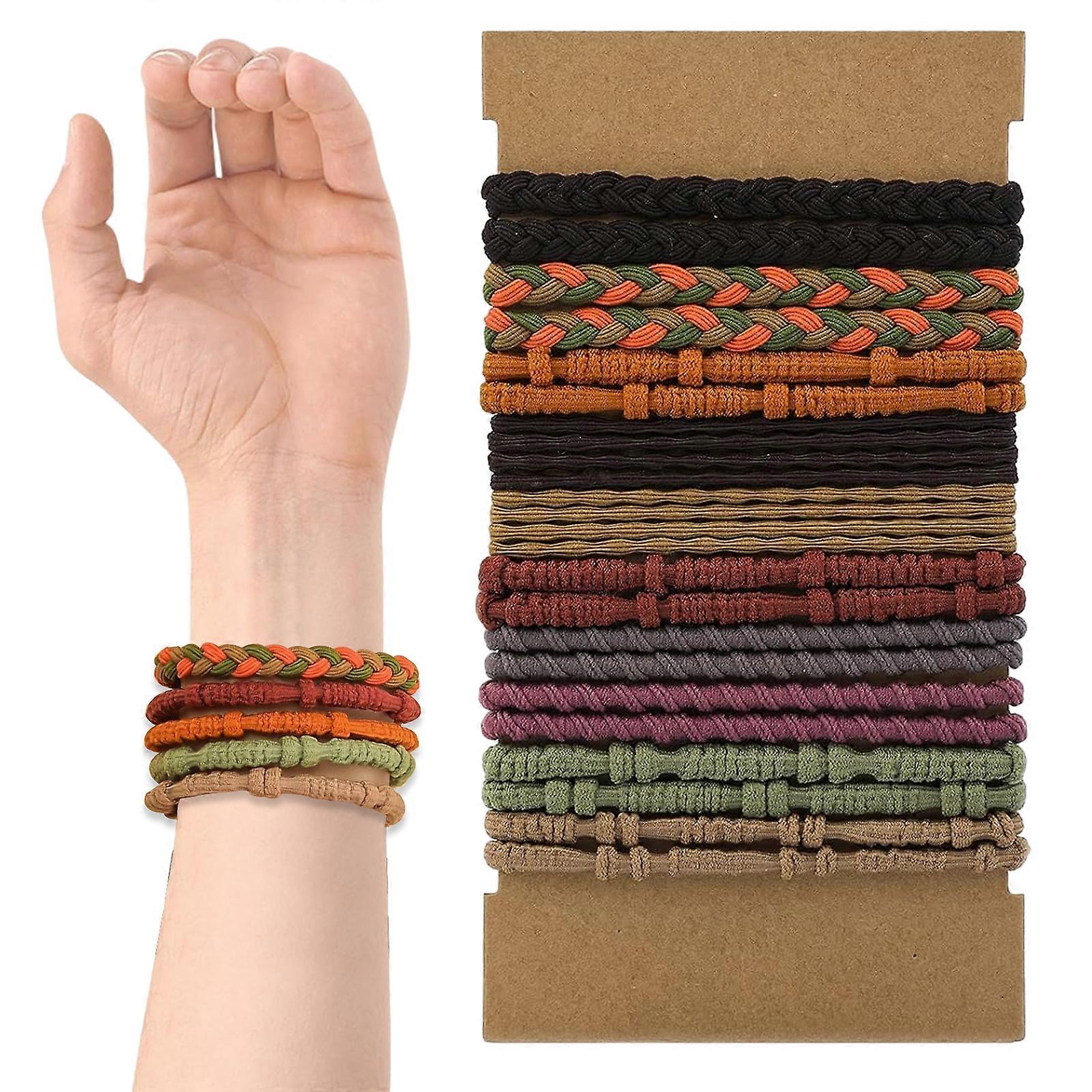 Hair Tie Bracelets, Soft Nylon Material, Versatile Style